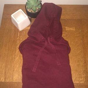 Maroon hooded sweatshirt